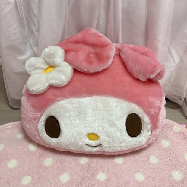 마이멜로디 쿠션 로즈보아 방꾸 호피무늬 베개 히메갸루