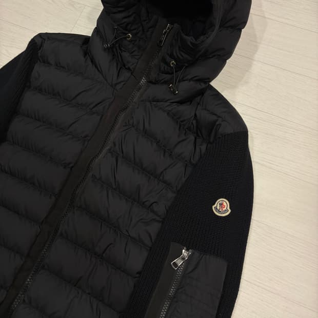 몽클레어 후드 니트패딩 L