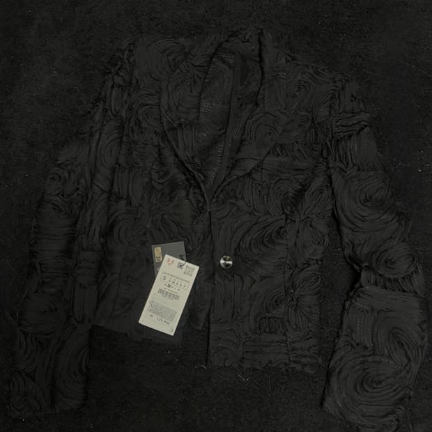 자카드 플로럴 자켓 블레이저