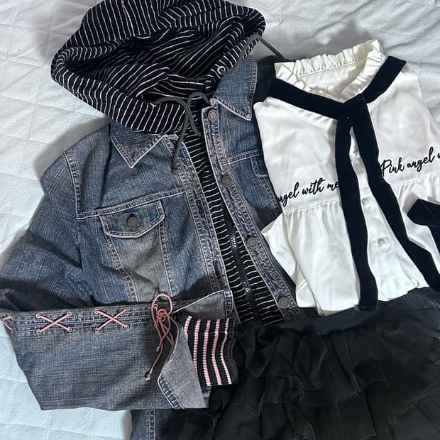 코디세트 판매합니다! 4pcs 빈티지 큐빈티지 데스라이즈 포켓걸 케케체 