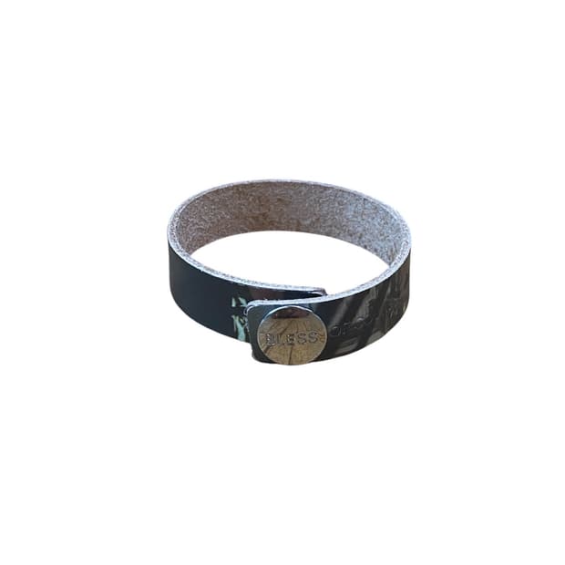 [011] Bless Leather Bracelet