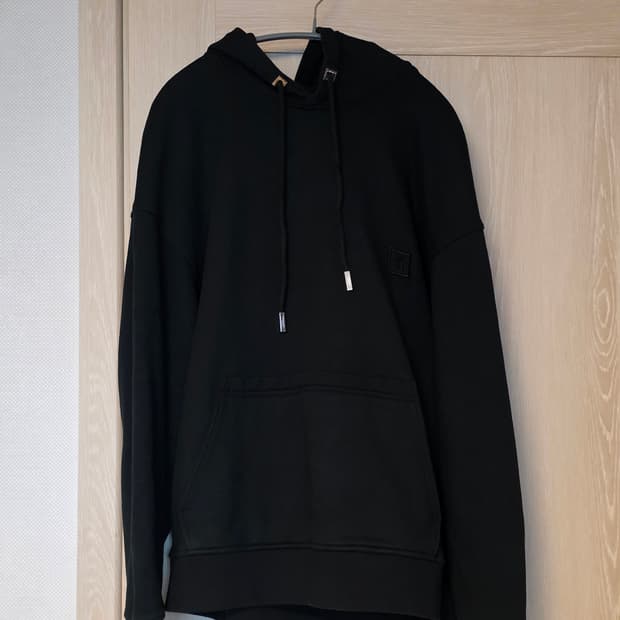 [ 52사이즈 ] 우영미 플라워 백로고 후드티