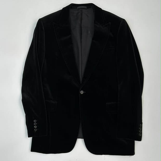 [110] 타임 한섬 벨벳 블랙 남성 1B 블레이져 자켓