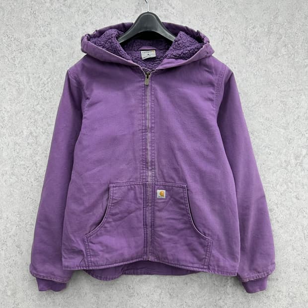 90 칼하트 여자 안감 플리스 후드 워크자켓