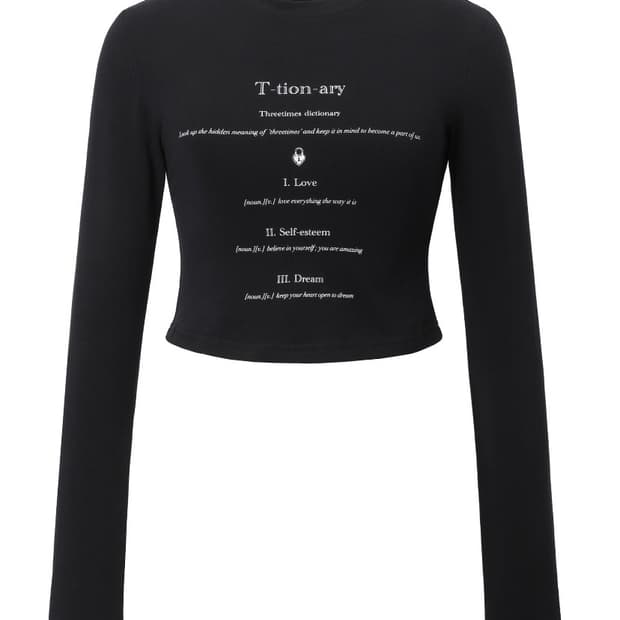 쓰리타임즈 T-tionary tee black