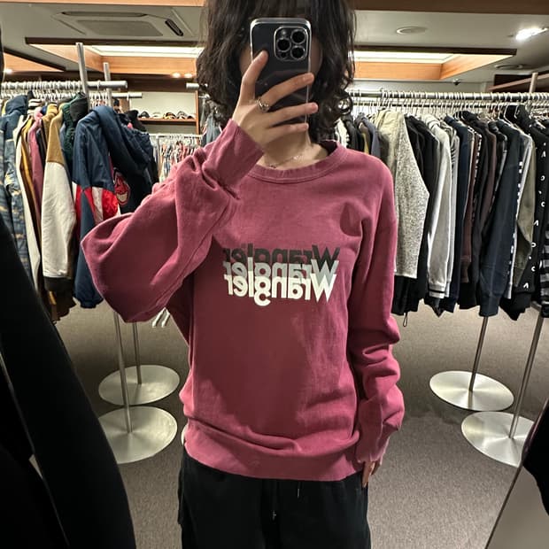 L)Wrangler Retro 빅로고 스웻셔츠