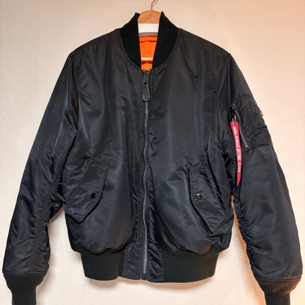 알파인더스트리 플라이트 MA-1 블랙 봄버 자켓