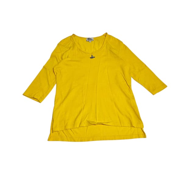 비비안웨스트우드 옐로우 7부 티셔츠[S]