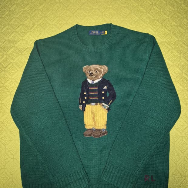 폴로 베어 인타르시아 니트 스웨터
