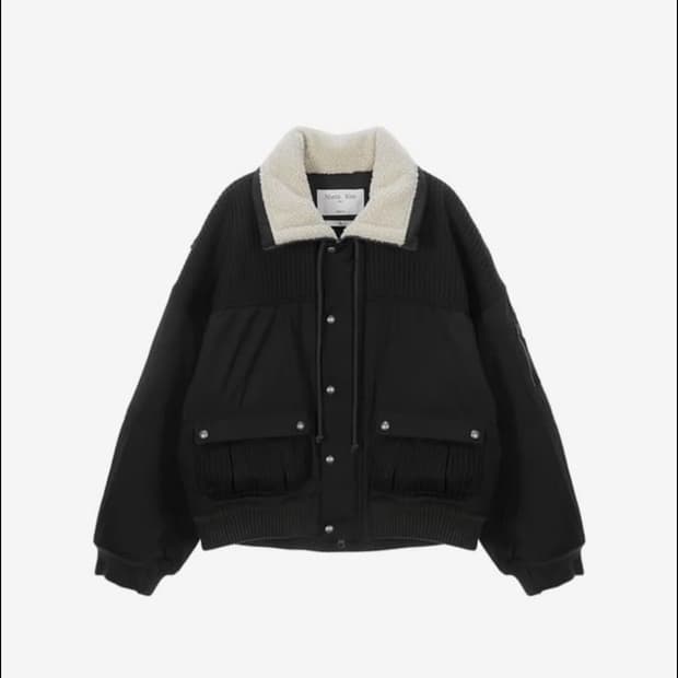 마뗑킴 KNIT MIXED FLIGHT JUMPER L사이즈