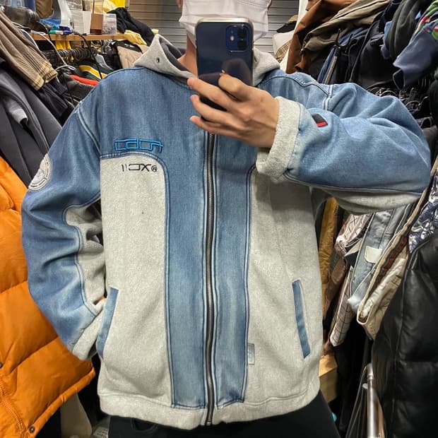 푸부FUBU 올드스쿨 데님후리스 자켓