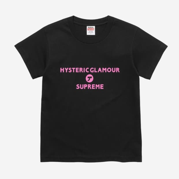 슈프림x히스테릭 글래머 베이비 티셔츠 블랙 24FW M