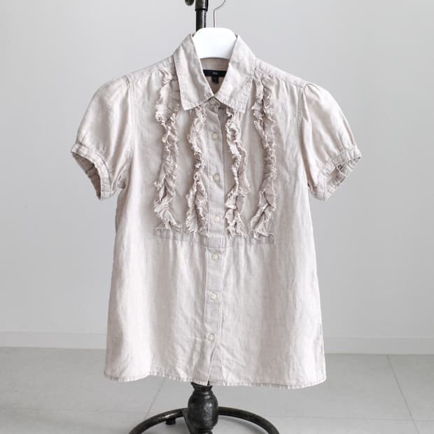 gap) damage frill half shirt 