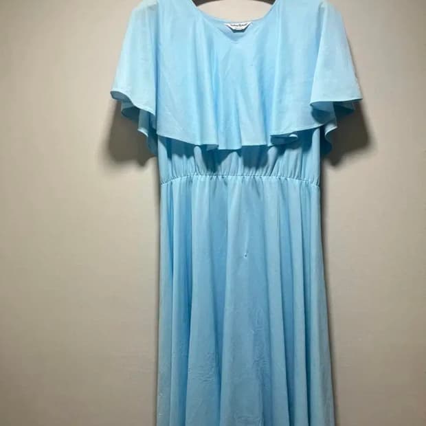 하늘 케이프 원피스