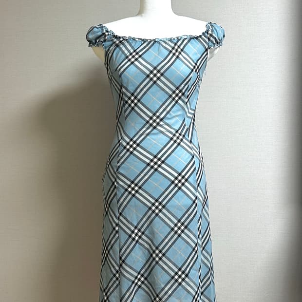 [버버리]Burberry Blue Check (버버리 블루 체크 원피스)