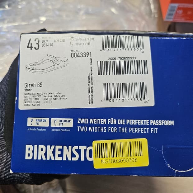 버켄스탁 Gizeh BS 스톤 43사이즈
