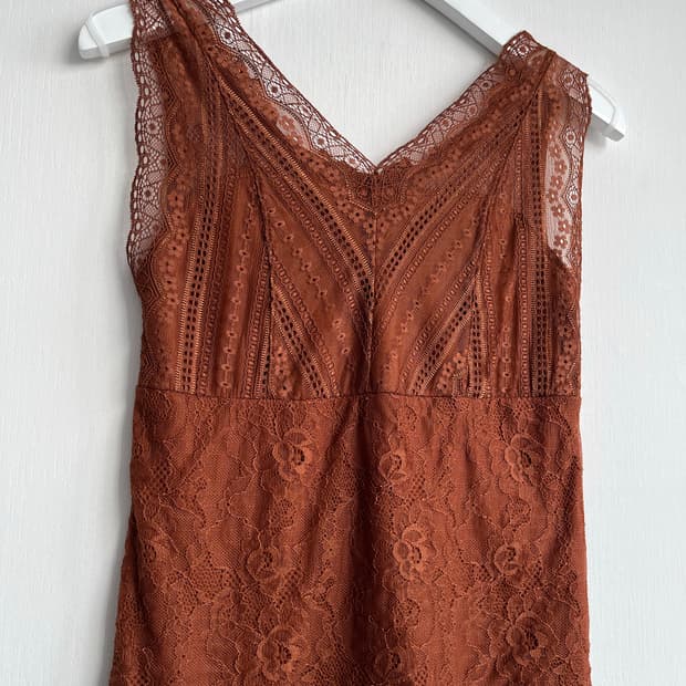 ROPE’ PICNIC 브라운 레이스 슬립