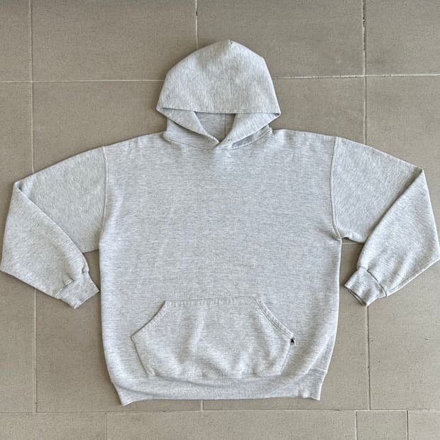 90s 빈티지 러셀 후드 밝은그레이 XL USA