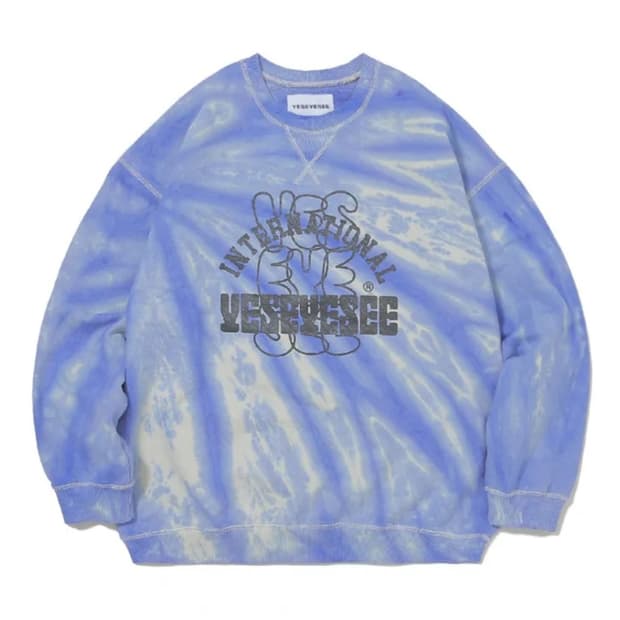 YESEYESEE Dyed Sweatshirts Blue/Ivory