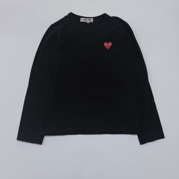꼼데가르송 하트 블랙 긴팔티셔츠 az-t114 (정품)