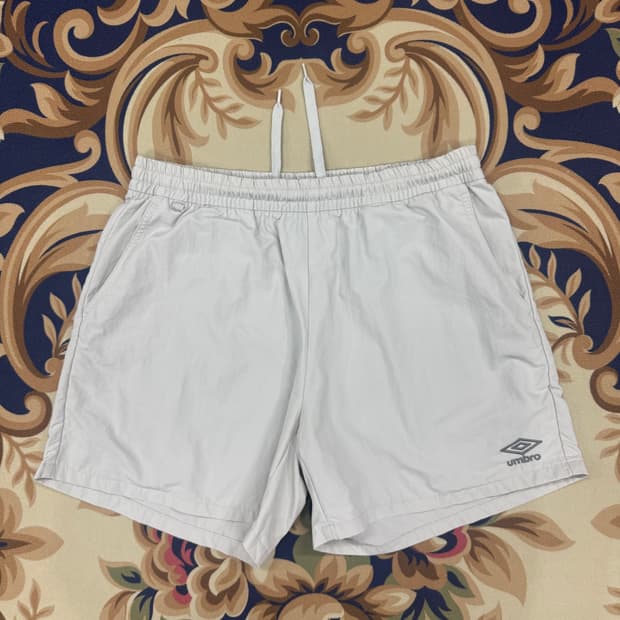 (XL)엄브로 UMBRO 베이직로고 우븐 반바지(라이트그레이)