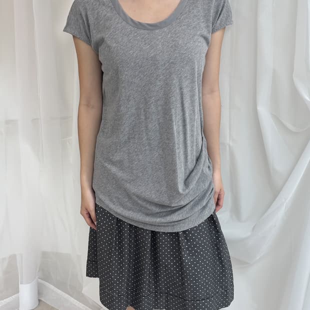 ICB one tuck unbalance long top