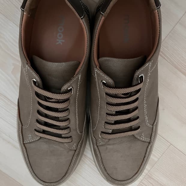 Mook 무크 베이지 가죽 스니커즈_260mm