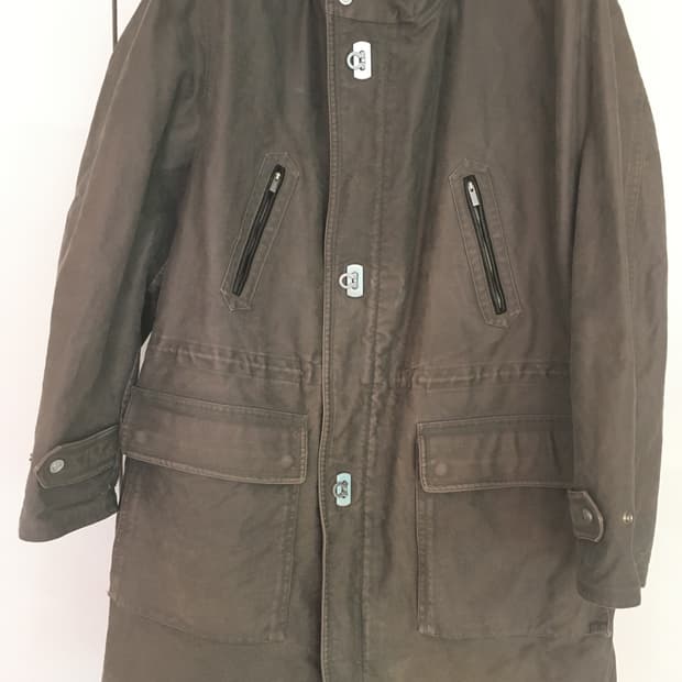 20s 빈티지 페라가모 몰스킨 후드 파카 야상