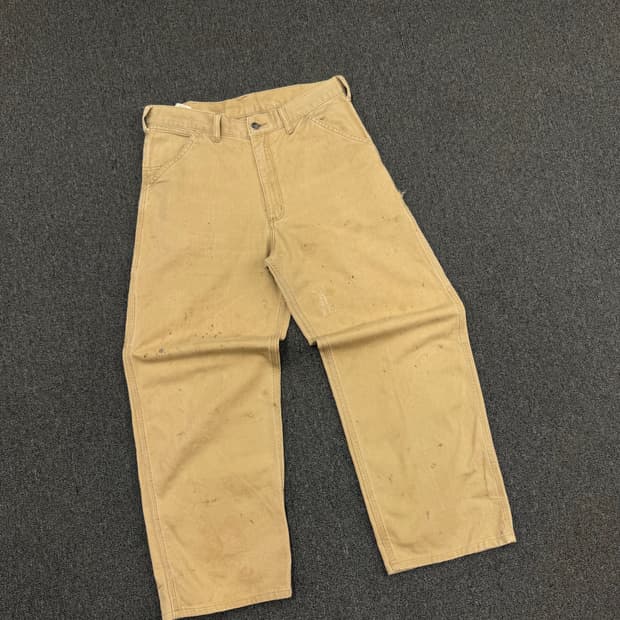 32)칼하트 빈티지 워싱 싱글니 베이지 팬츠
