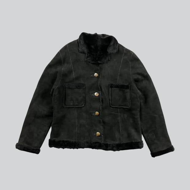 Vintage 양가죽 퍼 자켓 