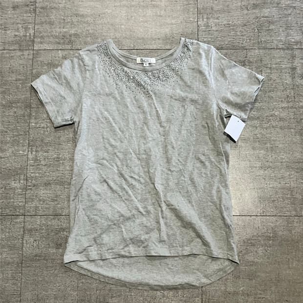 일본빈티지 Encirl 핀터깔y2k 긱시크 비즈 반팔티셔츠