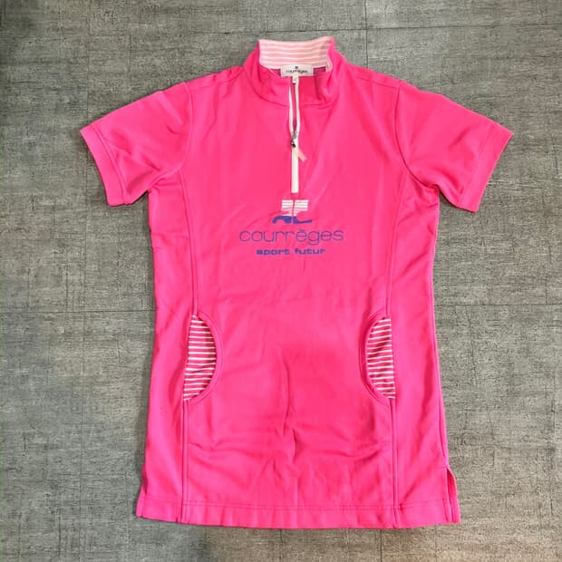 Courreges 꾸레쥬 핀터깔y2k 하구미모리걸 반팔티셔츠