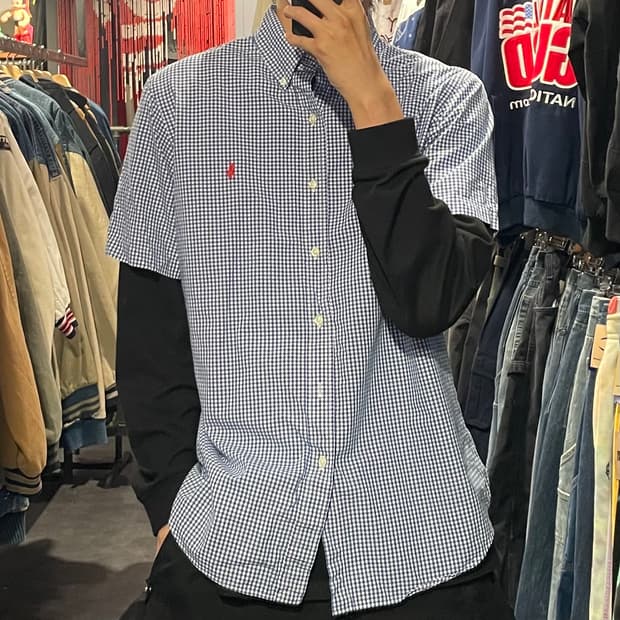 [IM] polo 폴로 체크 반팔셔츠