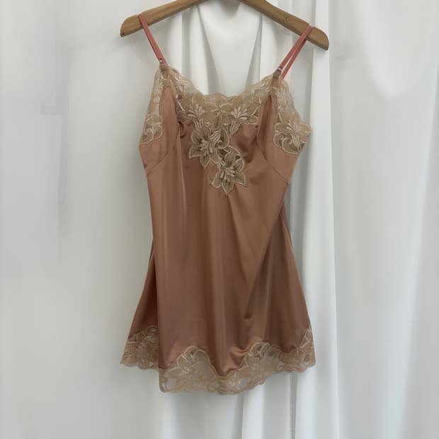 Rose Brown Silky Slip Top