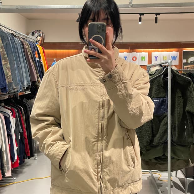 빈티지 블루종 플리스 자켓  