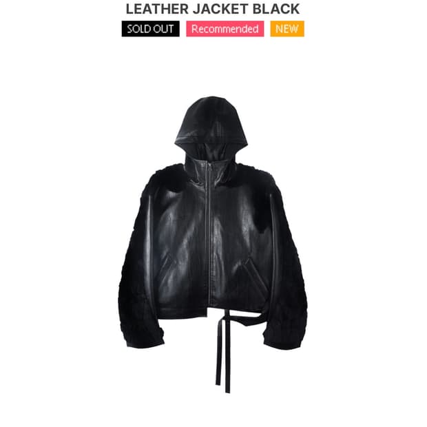 Aesynctx SWAMP FAUX LEATHER JACKET BLACK
