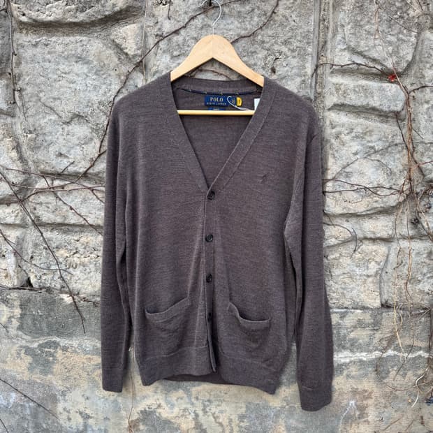 폴로 랄프로렌 워셔블 메리노 울 가디건 m