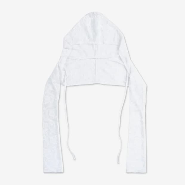 Taae 태 레이스 후디 볼레로 가디건 002 화이트