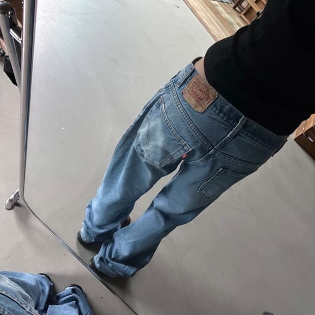 Levi's 517 부츠컷 데미지 데님 진