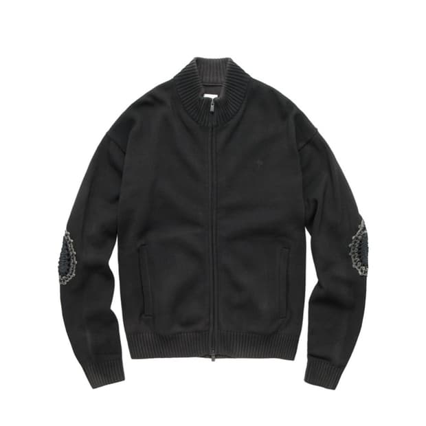 [4] 폴리테루 트랙니트집업 차콜