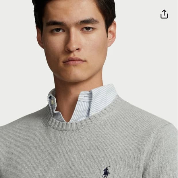 (새상품)폴로 랄프로렌 남성 크루넥 그레이 니트 M