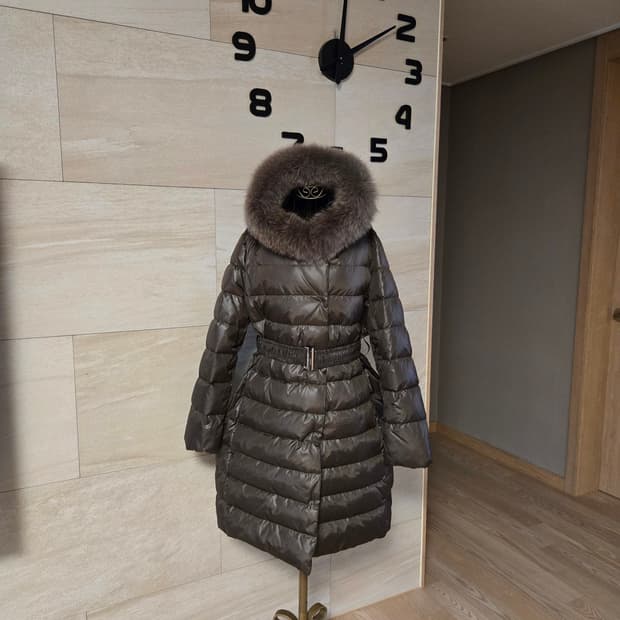 [100] 폭스퍼 밸트 여성 구스 패딩