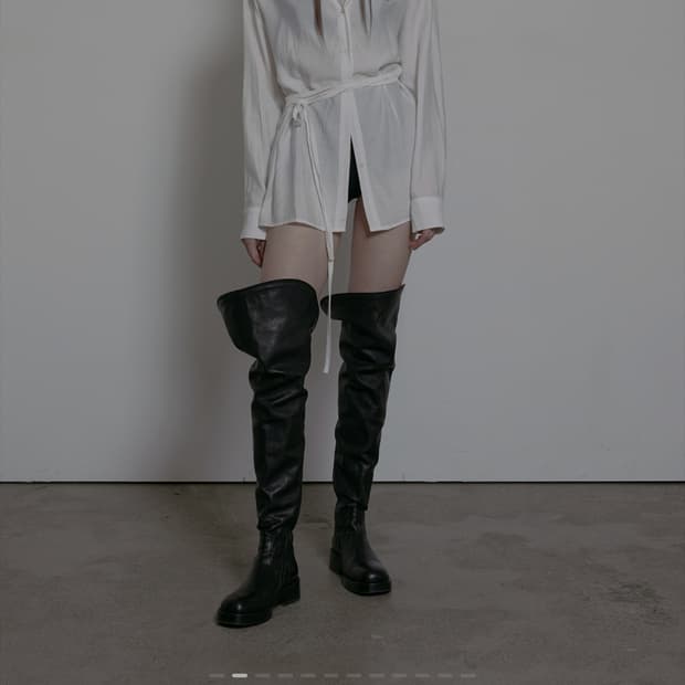 보헤미안서울 WAIST STRAP LOOSE-FIT SHIRT