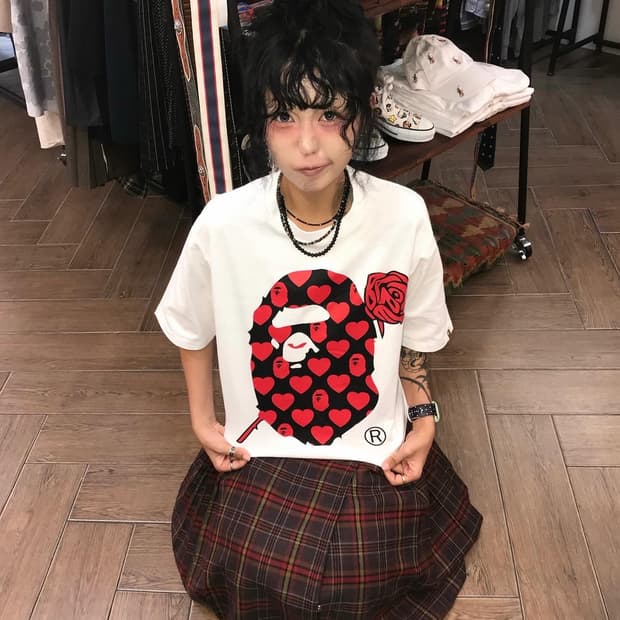Bape Happy Valentin's Day Big Saru Tee