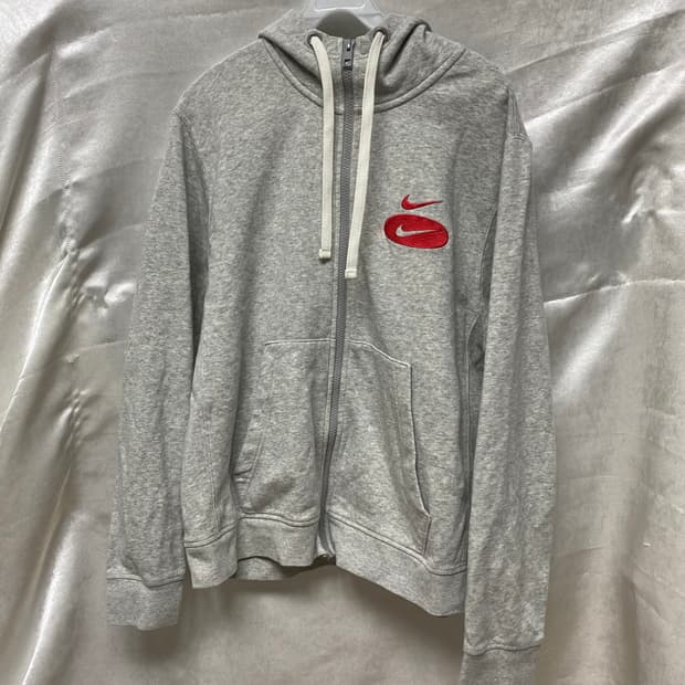 나이키 스우시 후드집업 그레이 XL
