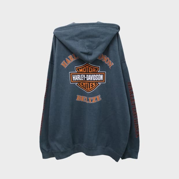 할리데이비슨 백 로고 후드 집업 61845