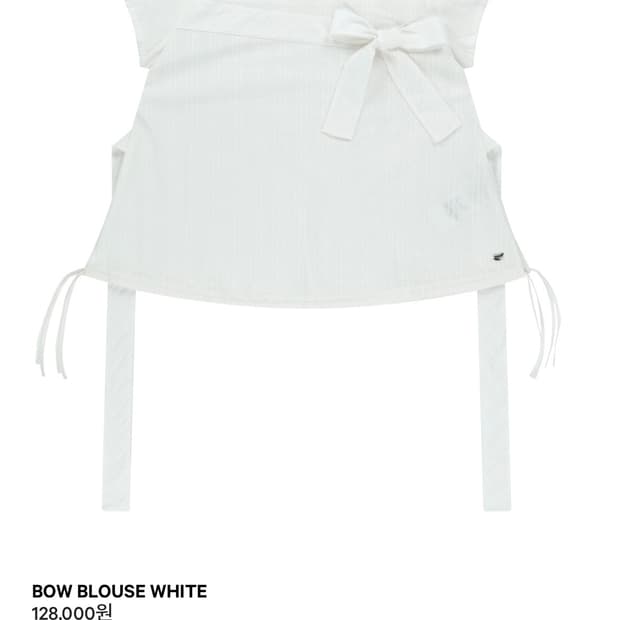 코이세이오 보우 블라우스 화이트