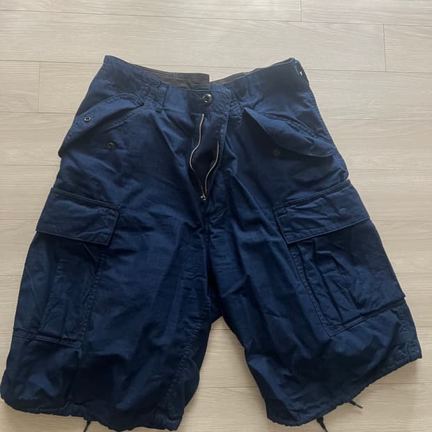 빔즈 플러스 인디고 밀리터리 6포켓 반바지 L사이즈