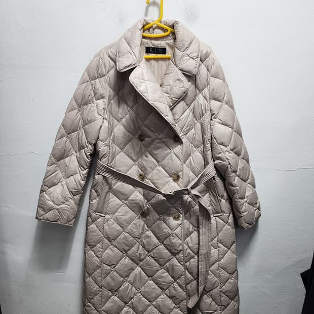 지오송지오 덕다운 퀼팅 롱코트
