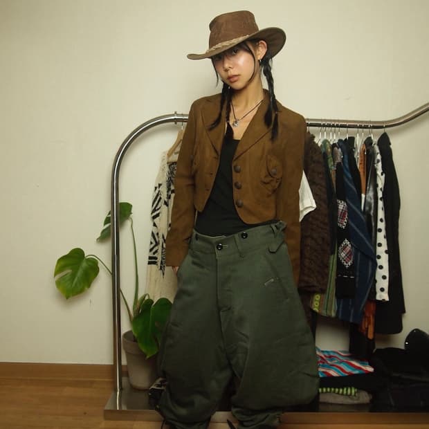 빈티지 m21 밀리터리 디테일 팬츠